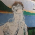 Morto nello schianto: sfregio al murales di Alessio. Vandali in azione a Pratola