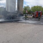 Camion in fiamme. Paura a Pratola